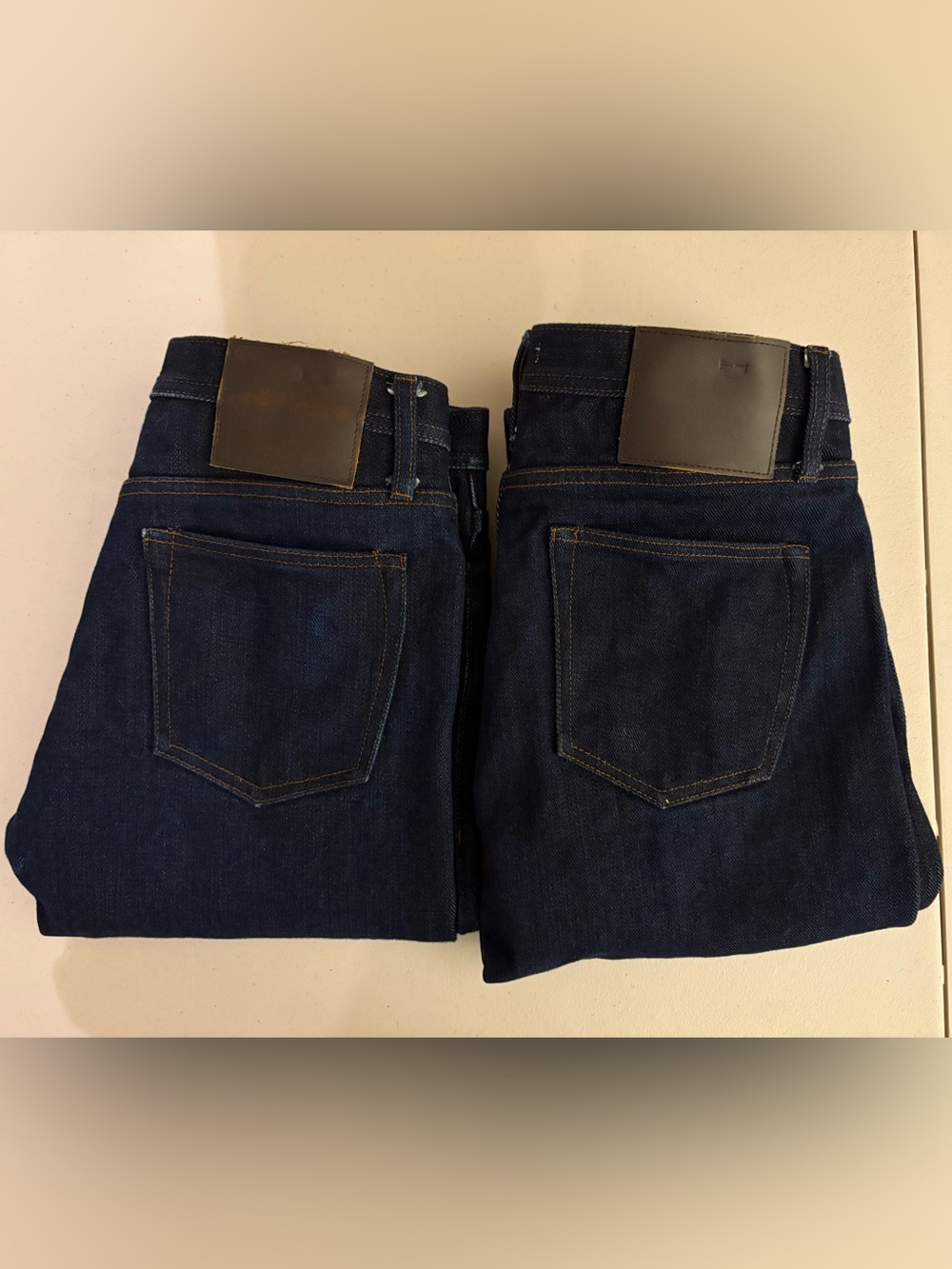 2 Pairs of Unbranded Brand Heavyweight 21oz Raw Selvedge Denim Jeans Sz 31&33